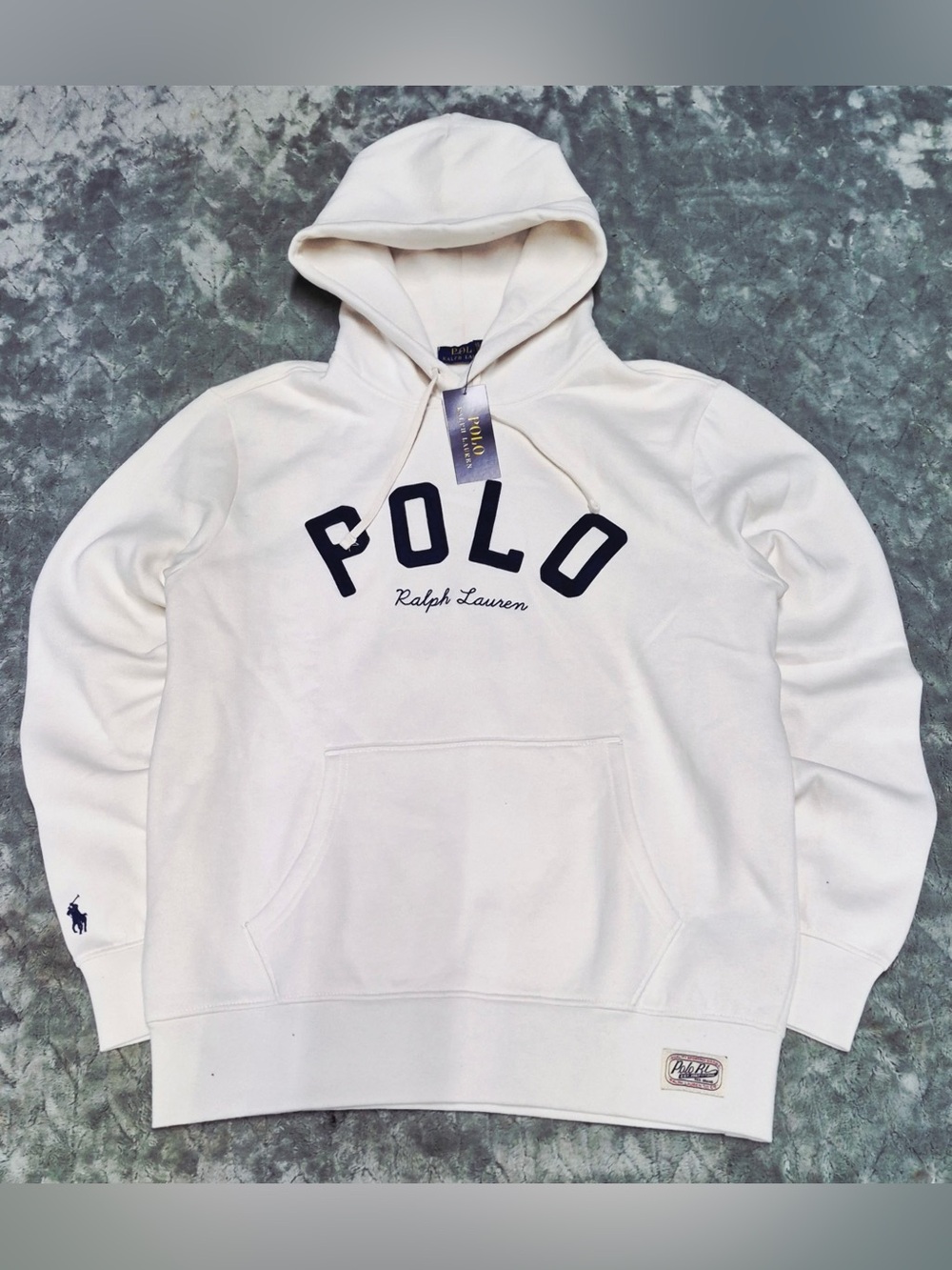 Polo Ralph Lauren Mens Hoodie Sweatshirt Medium Parchment Cream NWT 710P06647001